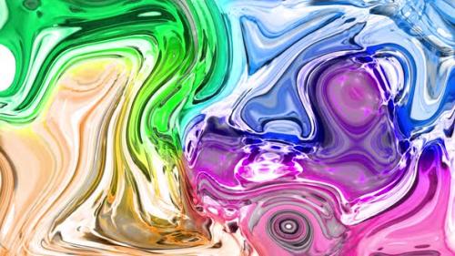Videohive - Abstract rainbow smooth liquid animated glow background animation - 38118198
