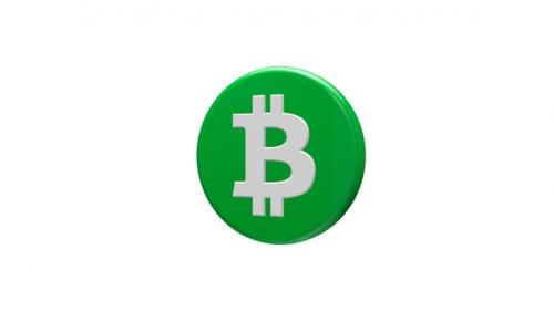 Videohive - 3D Bitcoin Cryptocurrency Icon Green V2 - 38159314