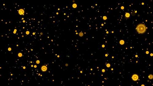 Videohive - Yellow Particles Moving Slowly Animation - 38060600