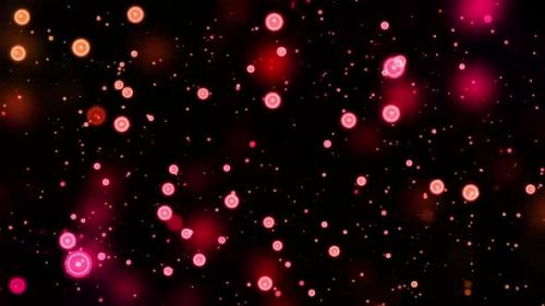 Videohive - Red Particles Moving Slowly Animation - 38060663