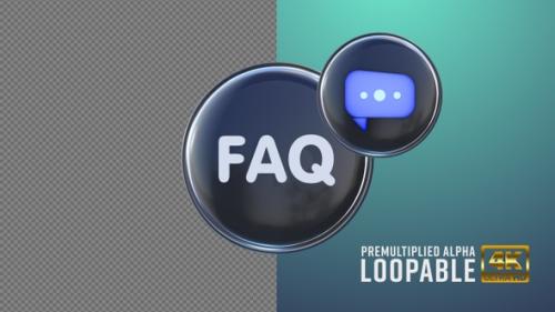 Videohive - Faq Badge Looping with Alpha Channel - 38022845
