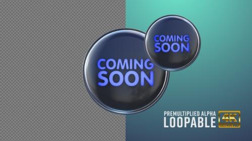 Videohive - Coming Soon Badge Looping with Alpha Channel - 38022861