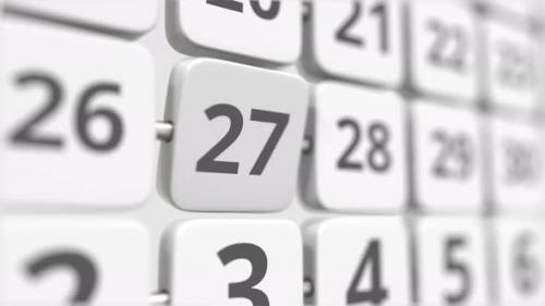 Videohive - 27 Date on the Turning Calendar Plate - 38054059