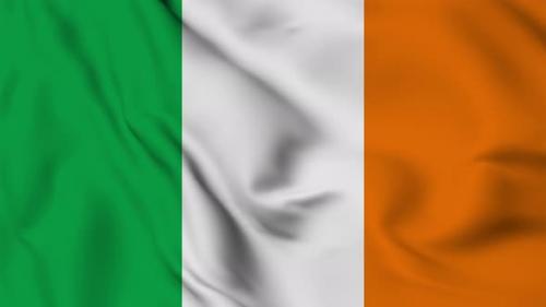 Videohive - Ireland flag seamless waving animation - 38115735