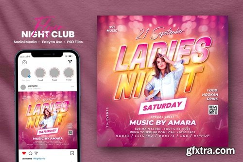 Amara - Night Party Flyer ADSNM48