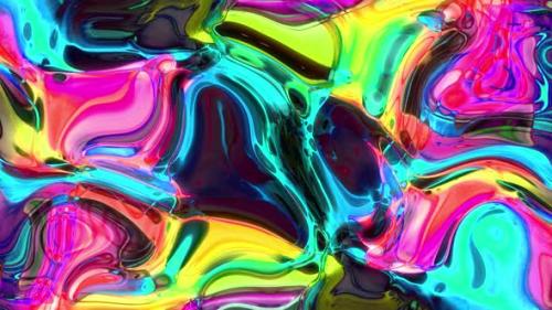 Videohive - Abstract rainbow smooth liquid animated background animation - 38118194