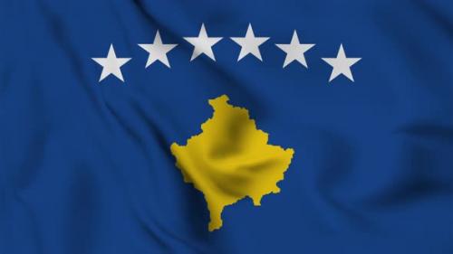 Videohive - Kosovo flag seamless waving animation - 38115738