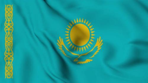Videohive - Kazakhstan flag seamless waving - 38115749