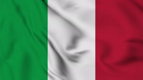 Videohive - Italy flag seamless waving animation - 38115750
