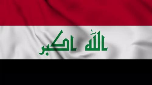 Videohive - Iraq flag seamless waving animation - 38115753