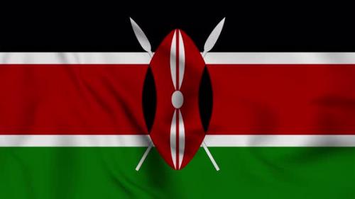 Videohive - Kenya flag seamless waving animation - 38115755