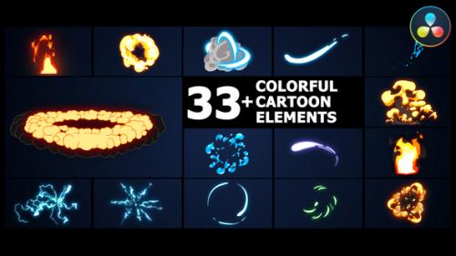Videohive - Colorful Cartoon Elements | DaVinci Resolve - 38161684