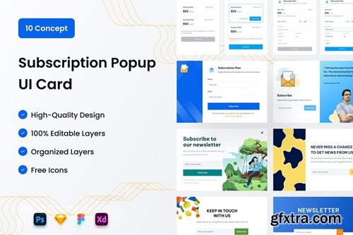 Subscription Popup UI Card - UI Design N93TL5P