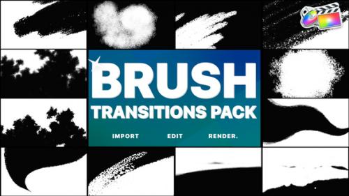 Videohive - Hand-Drawn Brush Transitions | FCPX - 38214614
