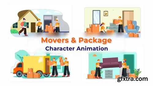 Videohive Packers And Movers Explainer Animation Scene 38195246