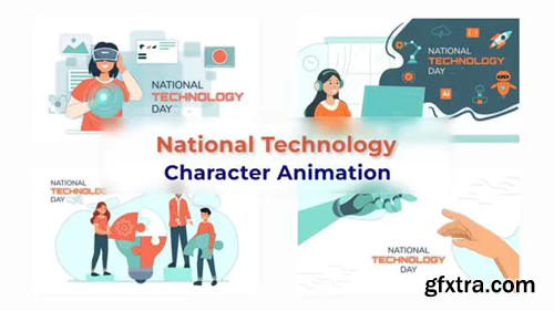 Videohive National Technology Day Explainer Animation Scene 38195615