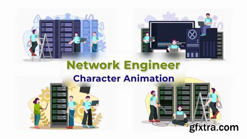 Videohive Network Engineer Explainer Animation Scene 38195761