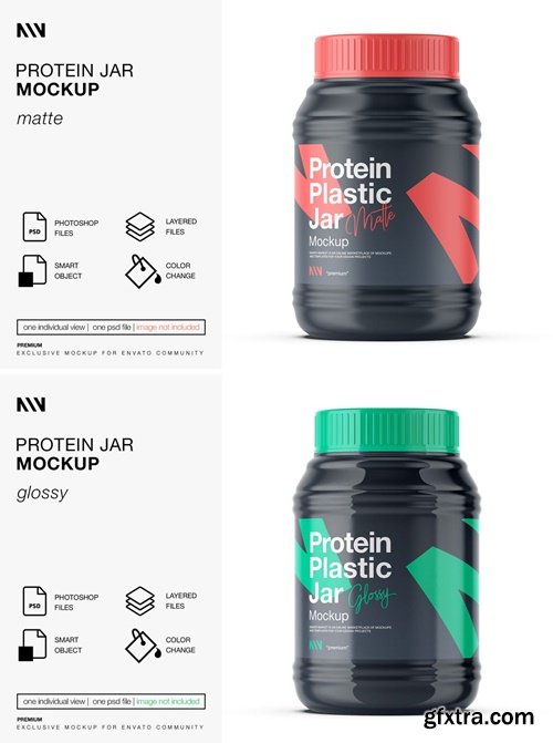 Protein Jar Mockup