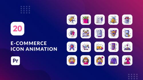 Videohive - E-Commerce Animation Icons | Premiere Pro MOGRT - 38212381