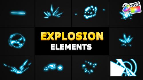 Videohive - Cartoon Explosion Elements | FCPX - 38233494
