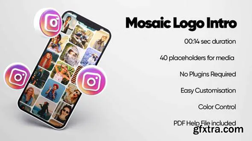Videohive Mosaic Logo Intro I Instagram Version 38222320