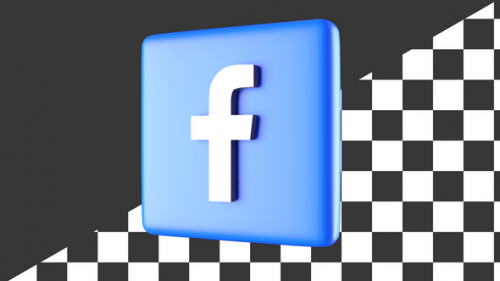 Videohive - Spinning Loop 3d Facebook Logo Alpha Channel - 38247508