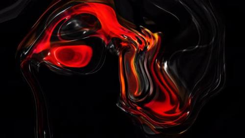 Videohive - Abstract Background Oily Glossy Material Twisted Liquid Animation - 38213934