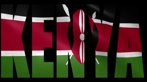 Videohive - Kenya Flag Into Country Name - 38219946