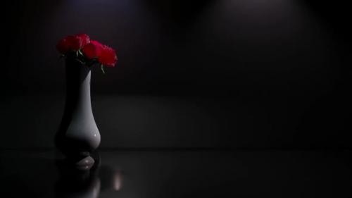 Videohive - Rose Petals Falling From Vase - 38239806