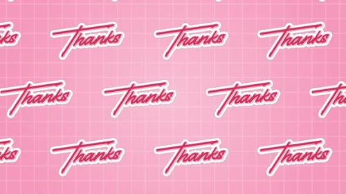 Videohive - Thanks Text Sticker Background Animation - 38155046