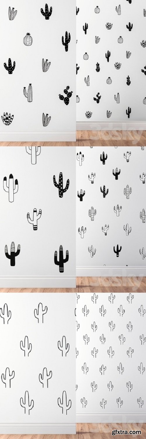 Kenna Sato Designs Collection Cactus Wall Decals