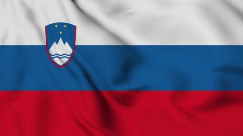 Videohive - Slovenia flag seamless waving animation - 38115733