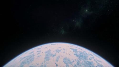 Videohive - 3D animation of a view from space to the planet Earth. Rotation of the planet with animation of the - 38117704
