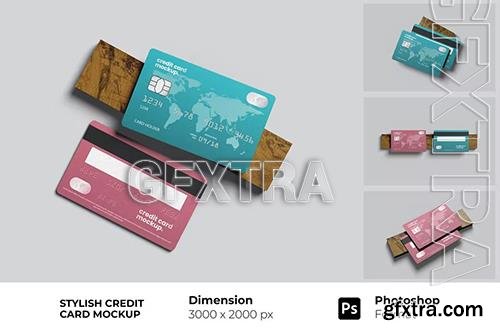 Stylish Credit Card Mockup BSKDBF6