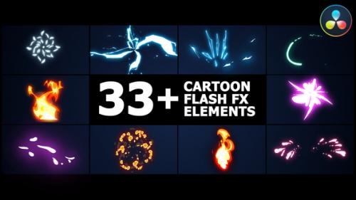 Videohive - Cartoon Flash FX Elements Pack | DaVinci Resolve - 38305236