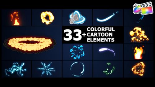 Videohive - Colorful Cartoon Elements | FCPX - 38318767