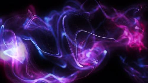 Videohive - Glowing Colorful Particles Background Loop 4K - 38261660