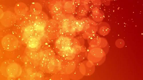 Videohive - Orange Red Romantic Glittry Particles Motion Background Loop - 38288375