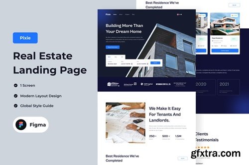 Pixie - Real Estate Landing Page AA6Y7D5