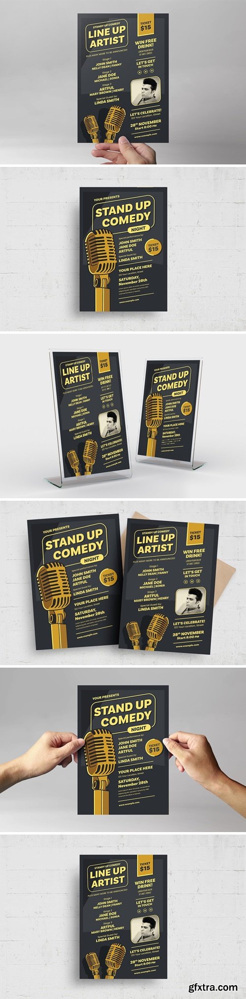 Stand Up Comedy Night Flyer Template VDXHCRL