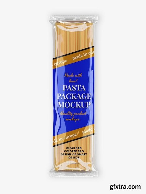 Pasta spaghettis package mockup