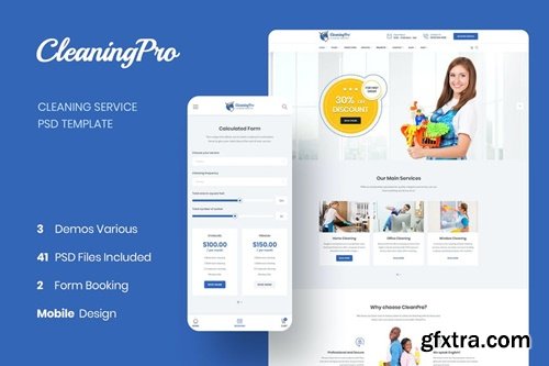 CleanPro - Cleaning Service PSD Template AGSDDUL