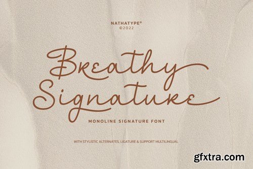 Breathy Signature Font