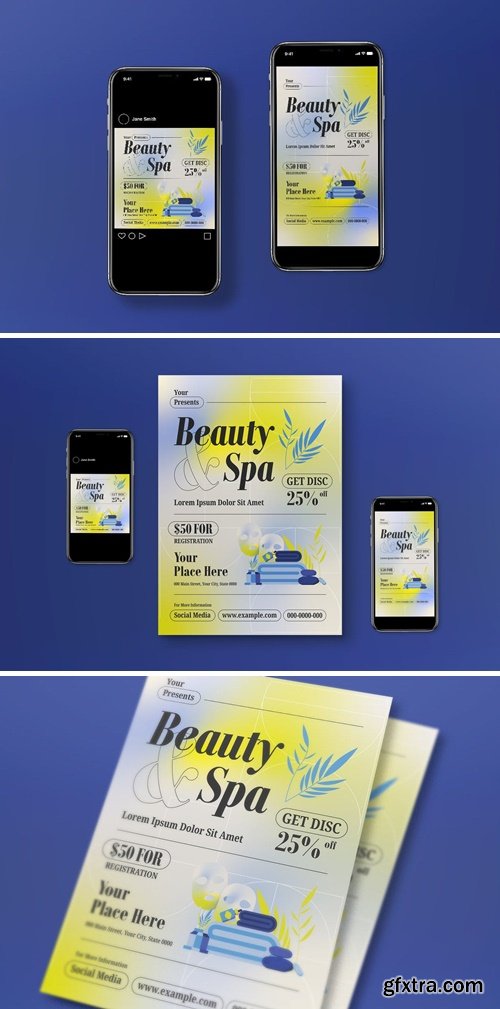 Beauty and Spa Flyer Set RU469HC