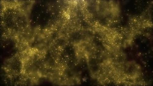Videohive - Chaotic Movement Of Gold Particles - 38337784