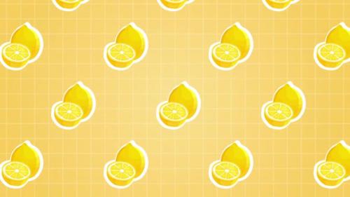 Videohive - Lemon Cut Sliced Fruits Food Animation Background - 38342586