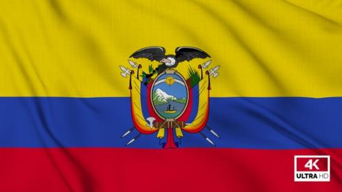 Videohive - Ecuador Flag Waving Slowly Looped - 38380584