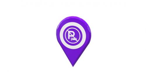 Videohive - Map Location Pin With No Parking Icon Purple V6 - 38380586