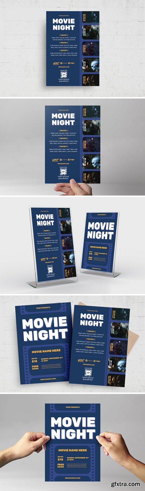 Movie Night Flyer Template CQD85DN