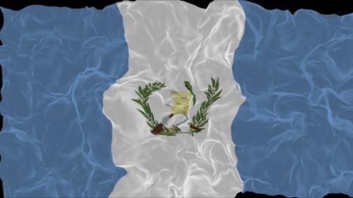 Videohive - flag Guatemala turns into smoke. State weakening concept, alpha channel. - 38340018